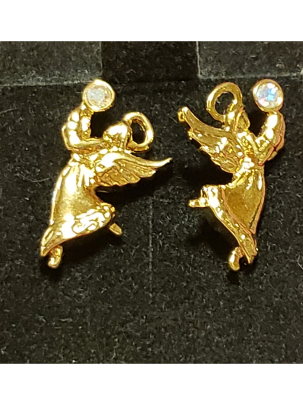 Avon Angel Earrings Original Box Pierced Earrings Posts Angel Christmas h-